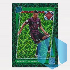 2021-22 Donruss Optic Rated Rookie Green Velocity Prizm #195 Roberto Alvarado